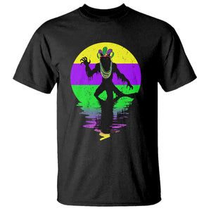 Funny Mardi Gras Rougarou T Shirt Beads Carnival Cryptids Of Louisiana TS11 Black Print Your Wear