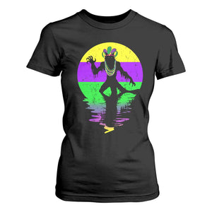 Funny Mardi Gras Rougarou T Shirt For Women Beads Carnival Cryptids Of Louisiana TS11 Black Print Your Wear