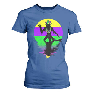 Funny Mardi Gras Rougarou T Shirt For Women Beads Carnival Cryptids Of Louisiana TS11 Royal Blue Print Your Wear