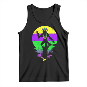 Funny Mardi Gras Rougarou Tank Top Beads Carnival Cryptids Of Louisiana TS11 Black Print Your Wear
