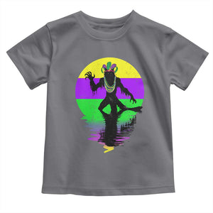 Funny Mardi Gras Rougarou Toddler T Shirt Beads Carnival Cryptids Of Louisiana TS11 Charcoal Print Your Wear