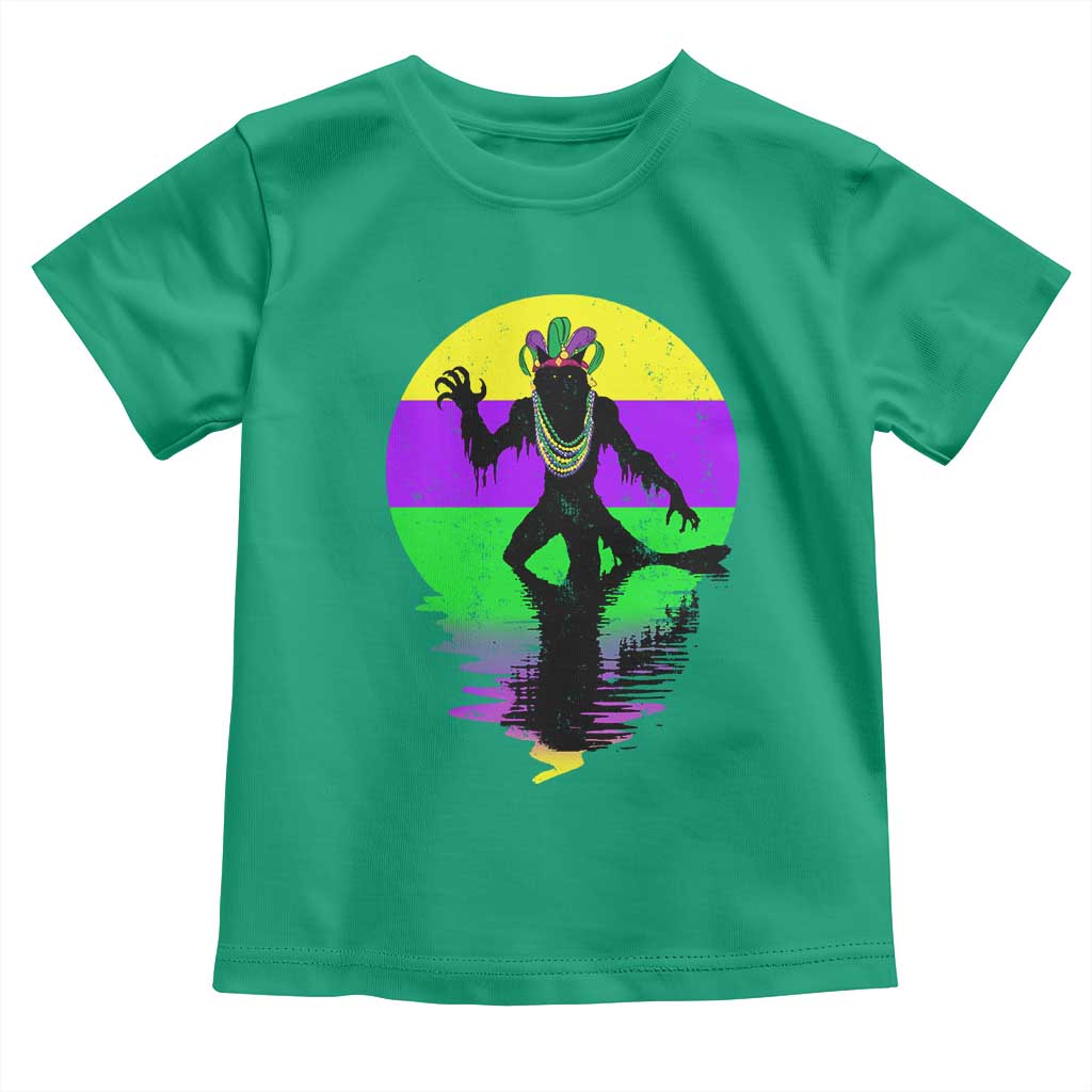 Funny Mardi Gras Rougarou Toddler T Shirt Beads Carnival Cryptids Of Louisiana TS11 Irish Green Print Your Wear