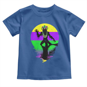 Funny Mardi Gras Rougarou Toddler T Shirt Beads Carnival Cryptids Of Louisiana TS11 Royal Blue Print Your Wear