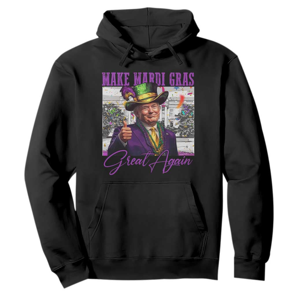 Funny Trump Mardi Gras Hoodie Make Mardi Gras Great Again White House Parade TS11 Black Print Your Wear