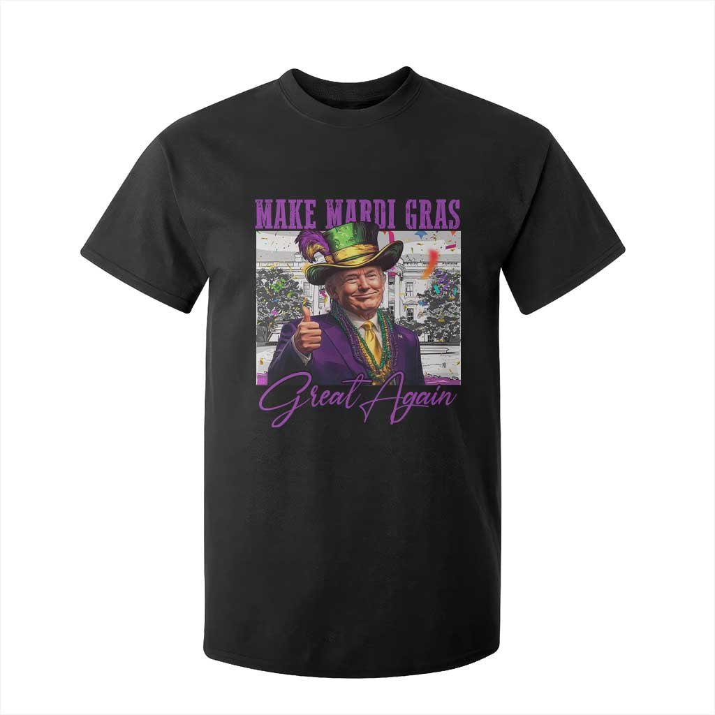 Funny Trump Mardi Gras T Shirt For Kid Make Mardi Gras Great Again White House Parade TS11 Black Print Your Wear