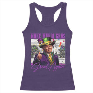 Funny Trump Mardi Gras Racerback Tank Top Make Mardi Gras Great Again White House Parade TS11 Purple Print Your Wear