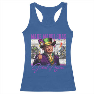 Funny Trump Mardi Gras Racerback Tank Top Make Mardi Gras Great Again White House Parade TS11 Royal Blue Print Your Wear