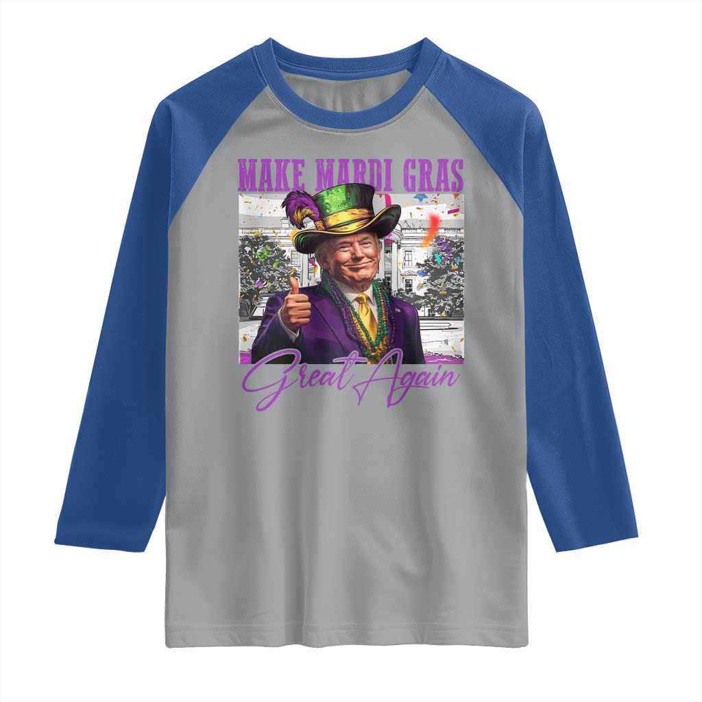 Funny Trump Mardi Gras Raglan Shirt Make Mardi Gras Great Again White House Parade TS11 Sport Gray Royal Print Your Wear