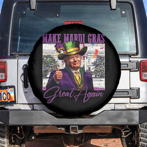 Funny Trump Mardi Gras Spare Tire Cover Make Mardi Gras Great Again White House Parade TS11 No hole Black Print Your Wear