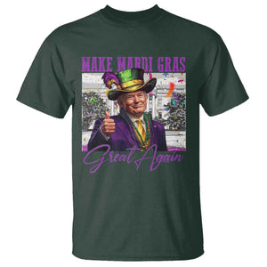 Funny Trump Mardi Gras T Shirt Make Mardi Gras Great Again White House Parade TS11 Dark Forest Green Print Your Wear