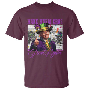 Funny Trump Mardi Gras T Shirt Make Mardi Gras Great Again White House Parade TS11 Maroon Print Your Wear