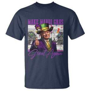 Funny Trump Mardi Gras T Shirt Make Mardi Gras Great Again White House Parade TS11 Navy Print Your Wear