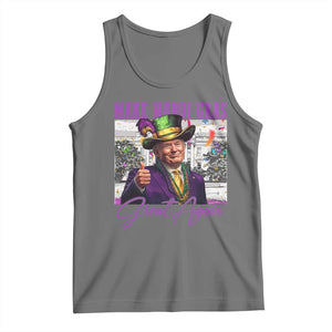 Funny Trump Mardi Gras Tank Top Make Mardi Gras Great Again White House Parade TS11 Black Heather Print Your Wear