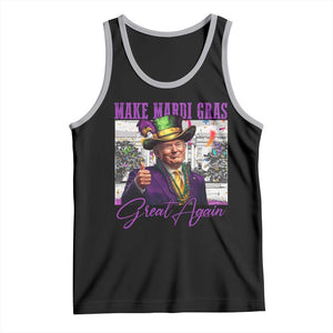 Funny Trump Mardi Gras Tank Top Make Mardi Gras Great Again White House Parade TS11 Black Athletic Heather Print Your Wear