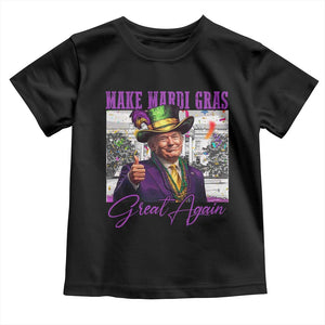 Funny Trump Mardi Gras Toddler T Shirt Make Mardi Gras Great Again White House Parade TS11 Black Print Your Wear