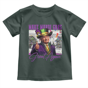 Funny Trump Mardi Gras Toddler T Shirt Make Mardi Gras Great Again White House Parade TS11 Dark Forest Green Print Your Wear