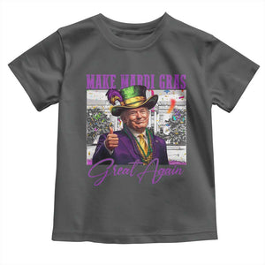 Funny Trump Mardi Gras Toddler T Shirt Make Mardi Gras Great Again White House Parade TS11 Dark Heather Print Your Wear