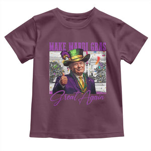 Funny Trump Mardi Gras Toddler T Shirt Make Mardi Gras Great Again White House Parade TS11 Maroon Print Your Wear