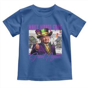 Funny Trump Mardi Gras Toddler T Shirt Make Mardi Gras Great Again White House Parade TS11 Royal Blue Print Your Wear