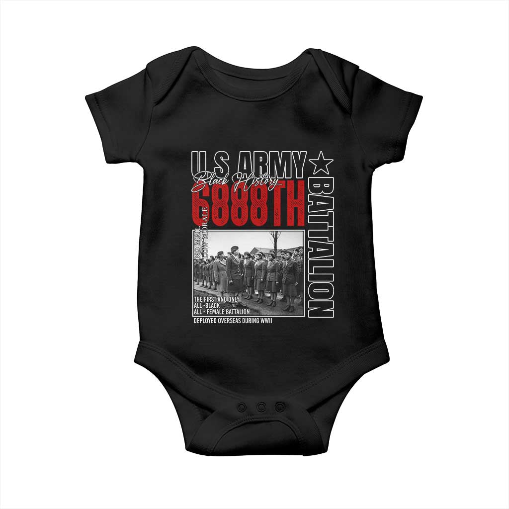6888th Battalion Baby Onesie The First And Only All Black Female Battalion Black History Month TS11 Black Print Your Wear