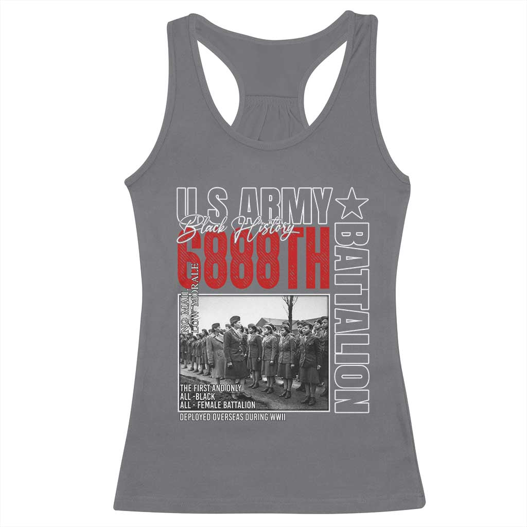 6888th Battalion Racerback Tank Top The First And Only All Black Female Battalion Black History Month TS11 Charcoal Print Your Wear