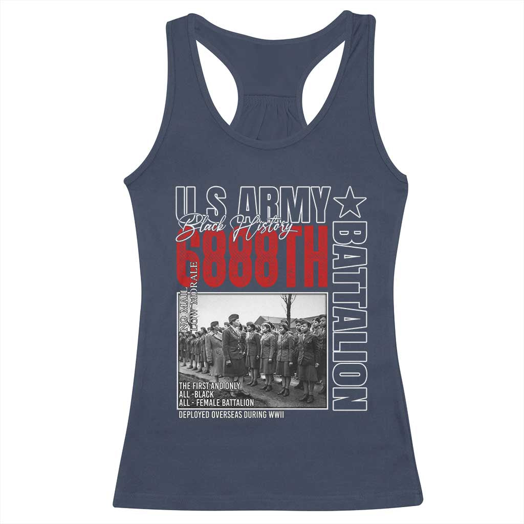 6888th Battalion Racerback Tank Top The First And Only All Black Female Battalion Black History Month TS11 Navy Print Your Wear