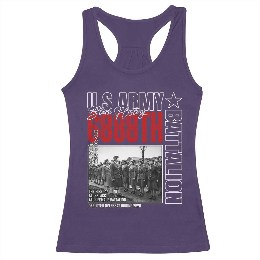 6888th Battalion Racerback Tank Top The First And Only All Black Female Battalion Black History Month TS11 Purple Print Your Wear