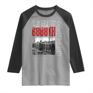 6888th Battalion Raglan Shirt The First And Only All Black Female Battalion Black History Month TS11 Sport Gray Black Print Your Wear