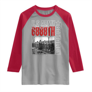 6888th Battalion Raglan Shirt The First And Only All Black Female Battalion Black History Month TS11 Sport Gray Red Print Your Wear