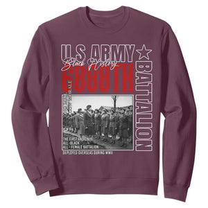 6888th Battalion Sweatshirt The First And Only All Black Female Battalion Black History Month TS11 Maroon Print Your Wear