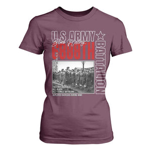 6888th Battalion T Shirt For Women The First And Only All Black Female Battalion Black History Month TS11 Maroon Print Your Wear