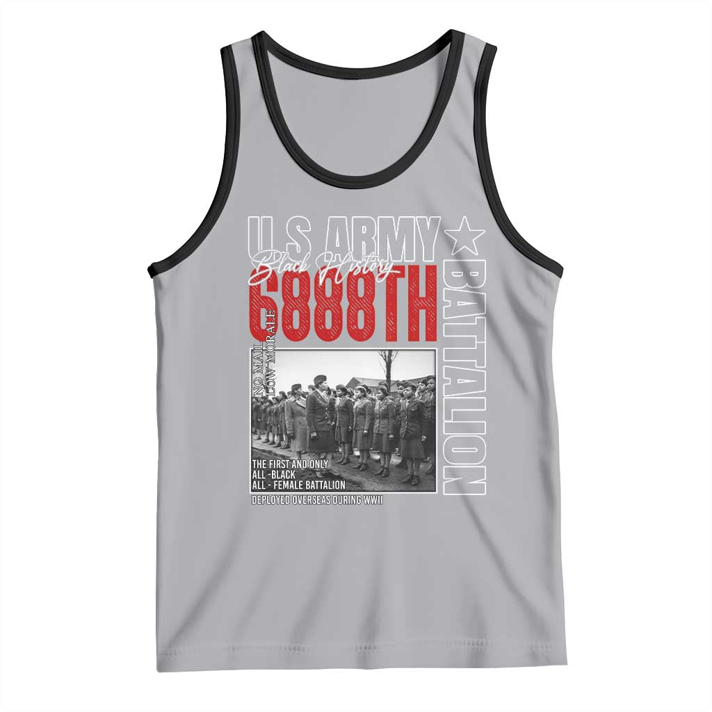 6888th Battalion Tank Top The First And Only All Black Female Battalion Black History Month TS11 Athletic Heather Black Print Your Wear