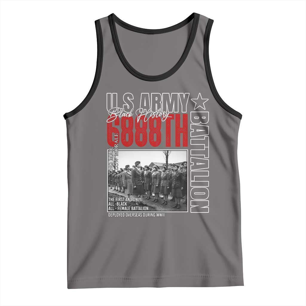 6888th Battalion Tank Top The First And Only All Black Female Battalion Black History Month TS11 Deep Heather Black Print Your Wear