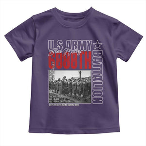 6888th Battalion Toddler T Shirt The First And Only All Black Female Battalion Black History Month TS11 Purple Print Your Wear