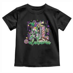 Funny Mardi Gras In Alabama AL Toddler T Shirt Moon Pie Jester Hat TS11 Black Print Your Wear