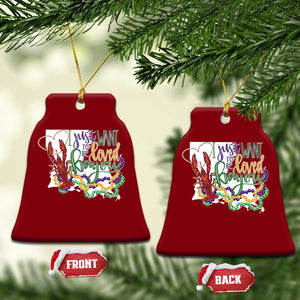 Funny Mardi Gras Louisiana Ceramic Ornament I Just Want To Be Loved Bayou Crawfish Beads TS11 Print Your Wear