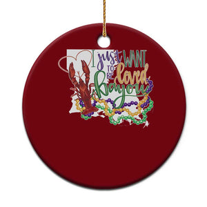 Funny Mardi Gras Louisiana Ceramic Ornament I Just Want To Be Loved Bayou Crawfish Beads TS11 1pc Red Print Your Wear