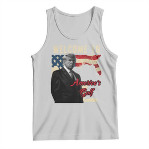 Funny Trump Welcome To America's Gulf Tank Top Vintage American Flag TS11 Ash Print Your Wear