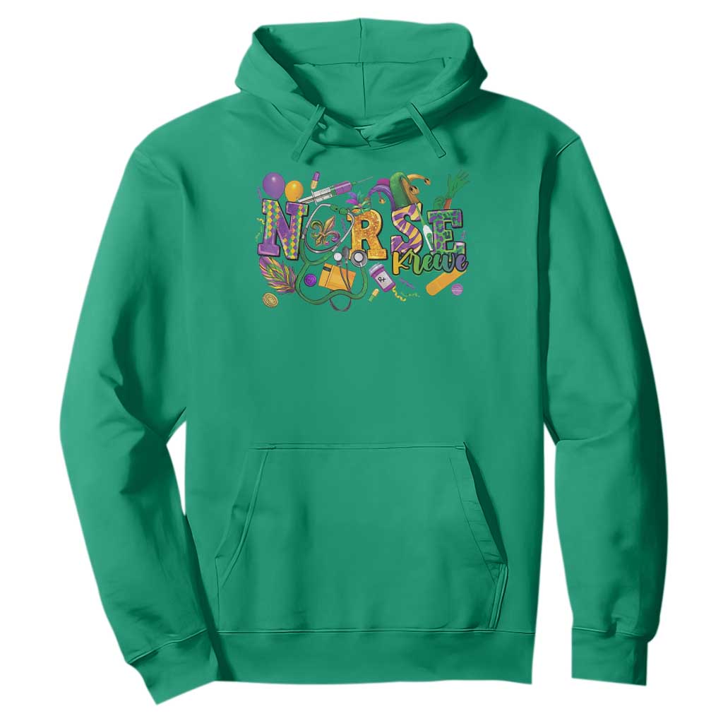 Funny Mardi Gras Nurse Krewe Healthcare Hoodie TS11 Irish Green Print Your Wear