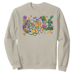 Funny Mardi Gras Nurse Krewe Healthcare Sweatshirt TS11 Sand Print Your Wear