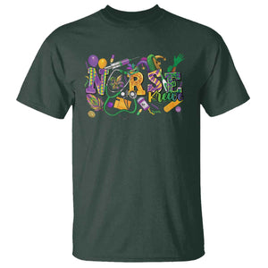Funny Mardi Gras Nurse Krewe Healthcare T Shirt TS11 Dark Forest Green Print Your Wear