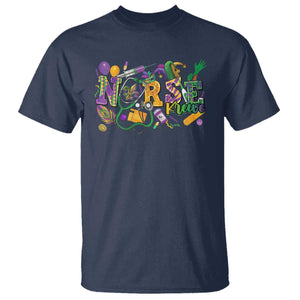 Funny Mardi Gras Nurse Krewe Healthcare T Shirt TS11 Navy Print Your Wear
