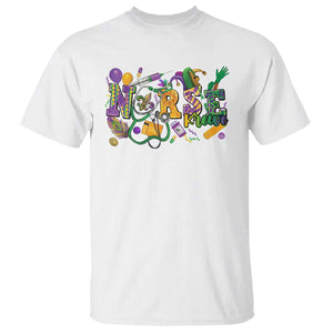 Funny Mardi Gras Nurse Krewe Healthcare T Shirt TS11 White Print Your Wear