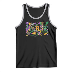 Funny Mardi Gras Nurse Krewe Healthcare Tank Top TS11 Black Athletic Heather Print Your Wear