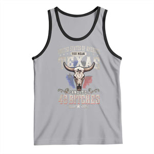 Funny Texan Tank Top United States Of America You Mean Texas And It's 49 Bitches TS11 Athletic Heather Black Print Your Wear