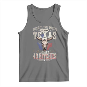 Funny Texan Tank Top United States Of America You Mean Texas And It's 49 Bitches TS11 Black Heather Print Your Wear