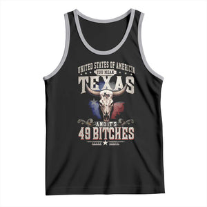 Funny Texan Tank Top United States Of America You Mean Texas And It's 49 Bitches TS11 Black Athletic Heather Print Your Wear