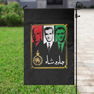 Pahlavi Kings of Iran Garden Flag Javid Shah Long live the King TS11 Print Your Wear