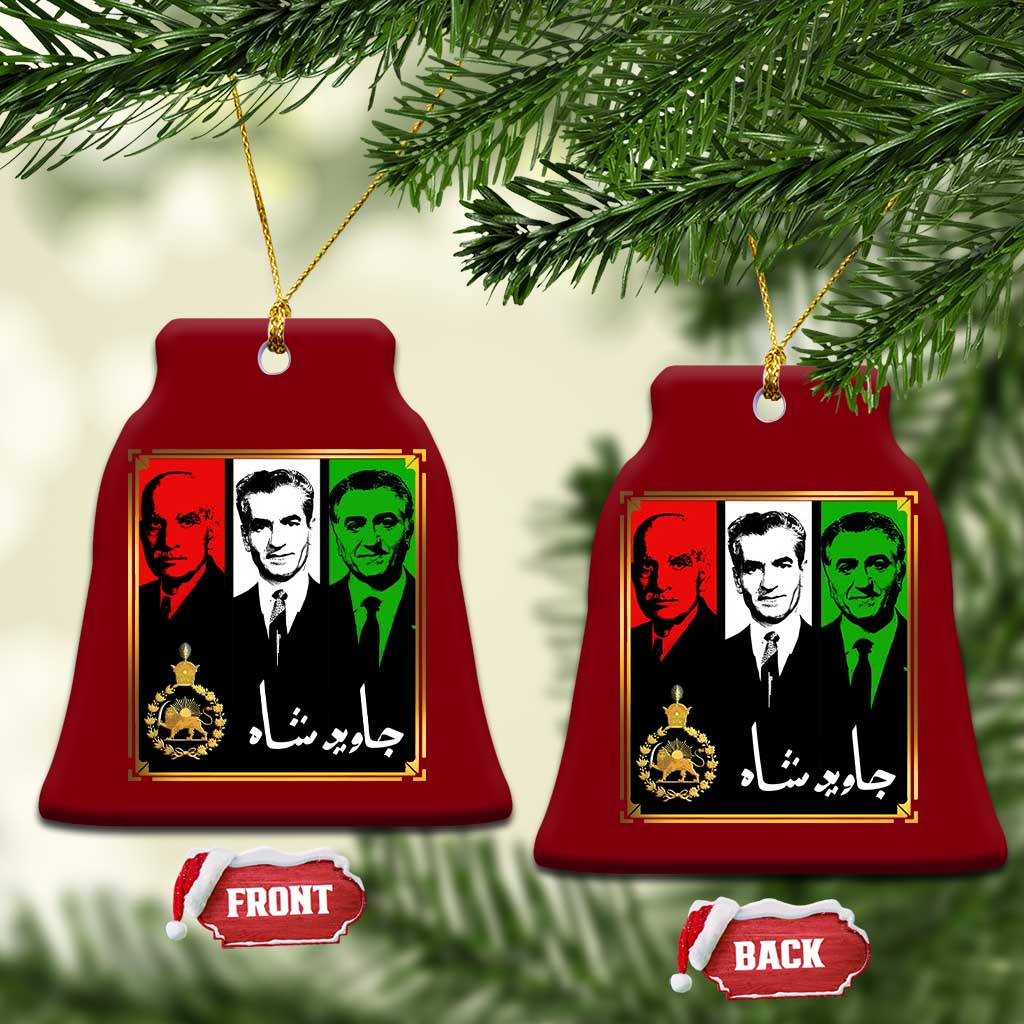 Pahlavi Kings of Iran Ceramic Ornament Javid Shah Long live the King TS11 Print Your Wear