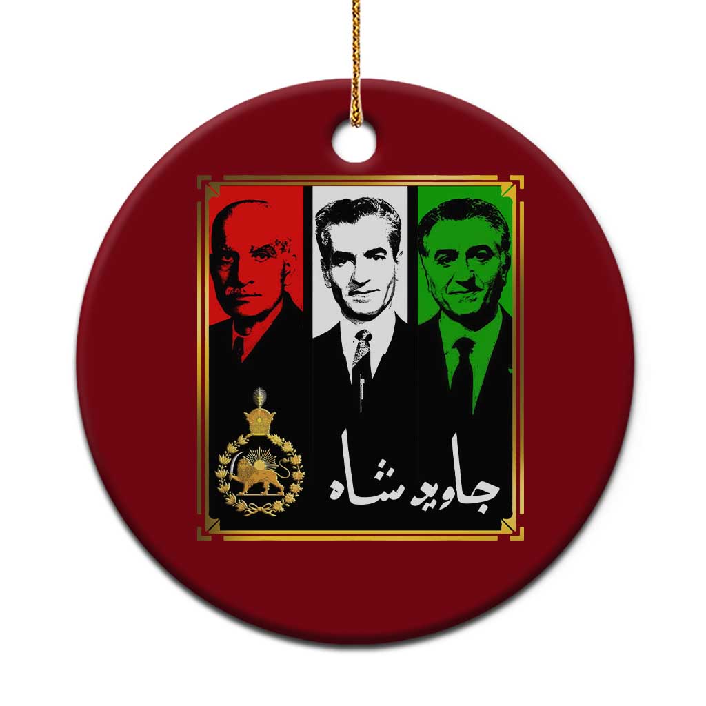 Pahlavi Kings of Iran Ceramic Ornament Javid Shah Long live the King TS11 1pc Red Print Your Wear